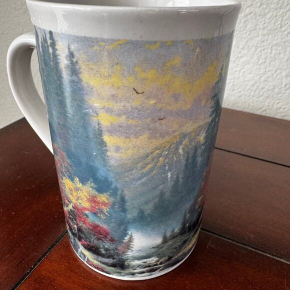 Thomas Kinkade VTG 1999 The Forest Chapel Collectable Coffee Cup Mug - Picture 4 of 9